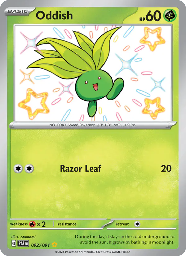 Carta Oddish 092/091 de Paldean Fates