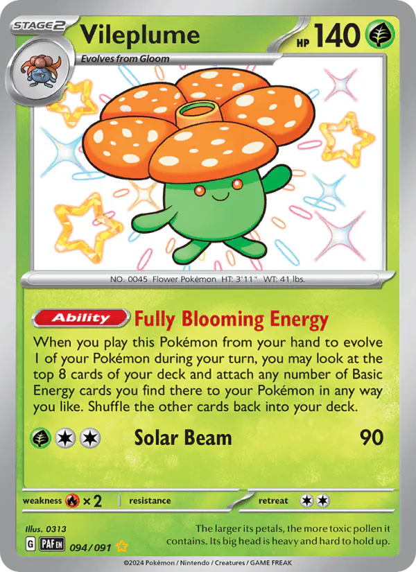 Carta Vileplume 094/091 de Paldean Fates