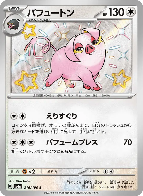 Carta パフュートン 316/190 de シャイニートレジャーex