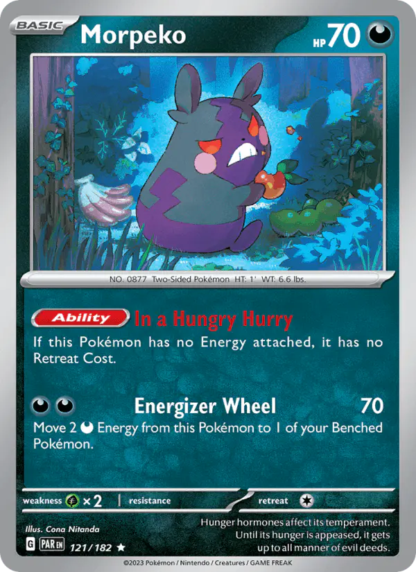 Carta Morpeko 121/182 de Paradox Rift