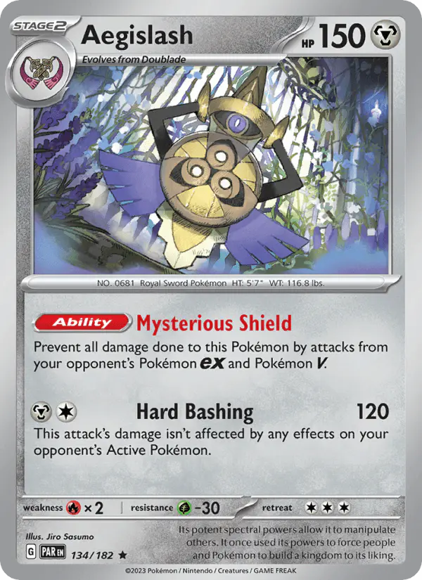 Carta Aegislash 134/182 de Paradox Rift