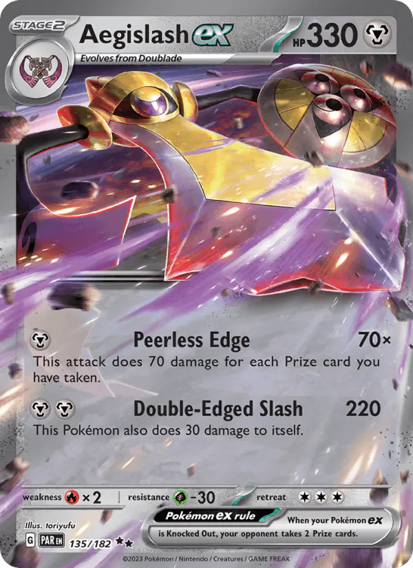 Carta Aegislash ex 135/182 de Paradox Rift