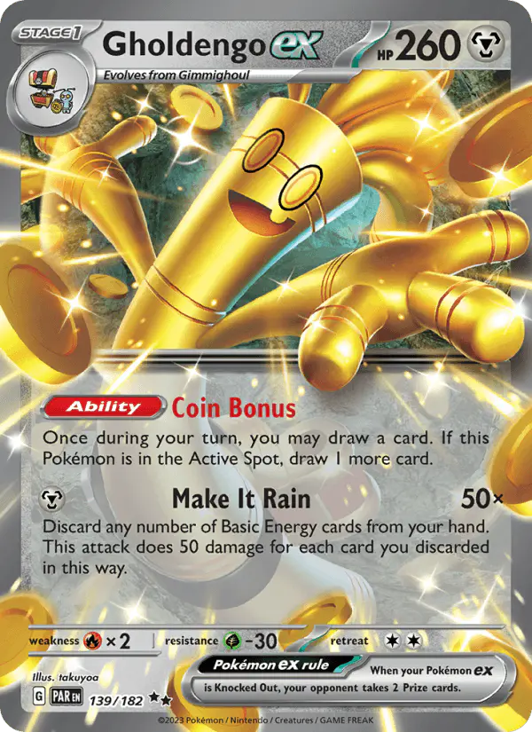Carta Gholdengo ex 139/182 de Paradox Rift