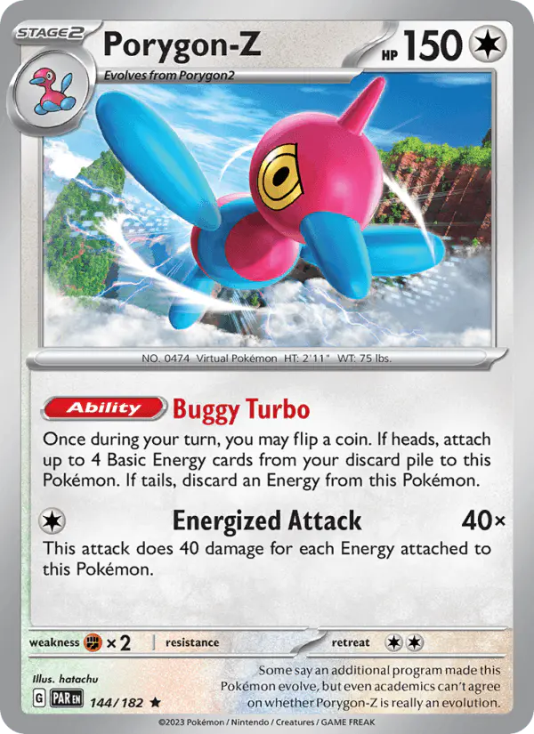 Carta Porygon-Z 144/182 de Paradox Rift