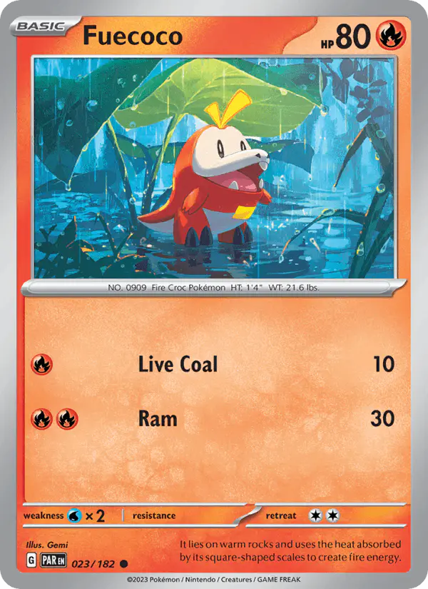 Carta Fuecoco 023/182 de Paradox Rift