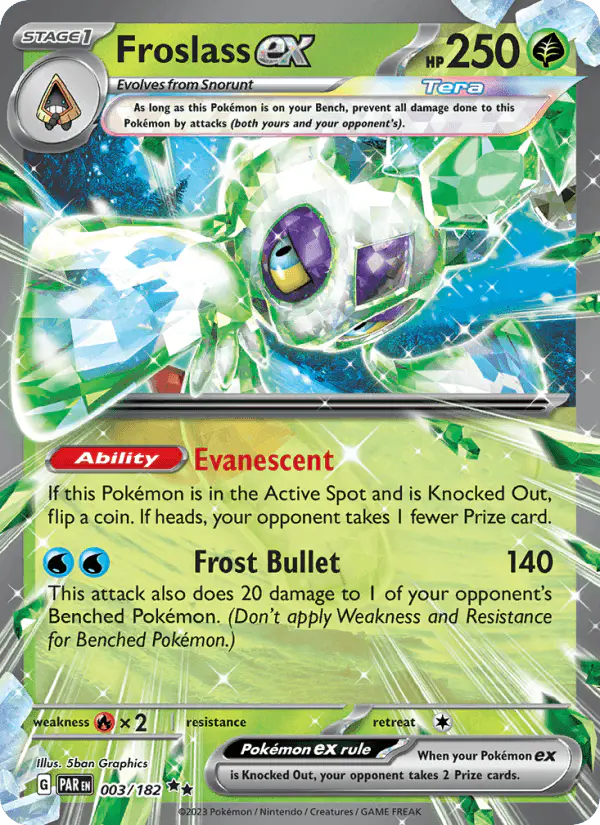 Carta Froslass ex 003/182 de Paradox Rift