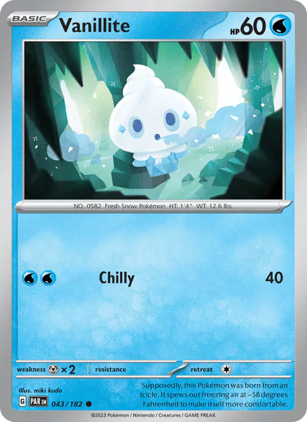 Carta Vanillite 043/182 de Paradox Rift