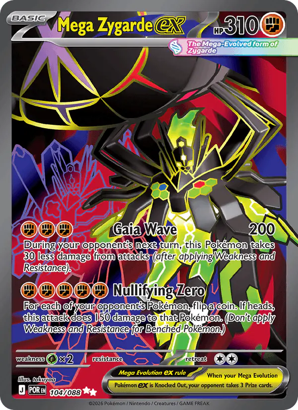 Carta Mega Zygarde ex 104/088 de Perfect Order