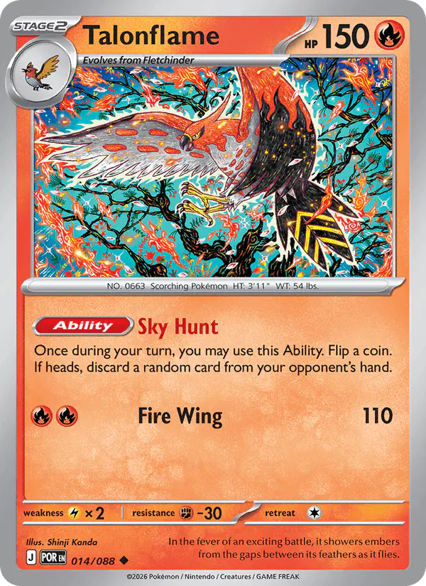 Carta Talonflame 014/088 de Perfect Order