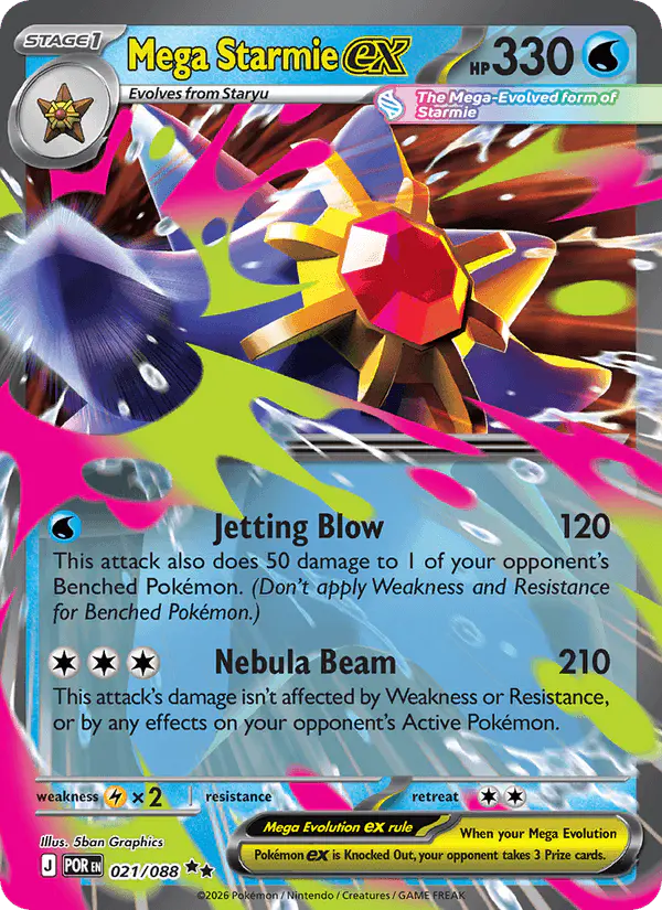 Carta Mega Starmie ex 021/088 de Perfect Order