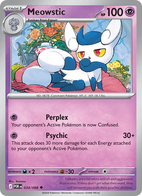 Carta Meowstic 034/088 de Perfect Order