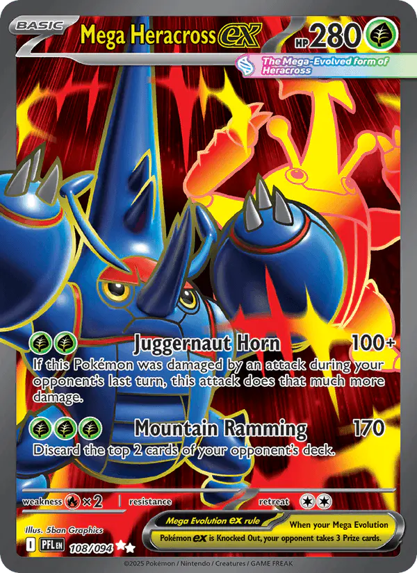 Carta Mega Heracross ex 108/094 de Phantasmal Flames