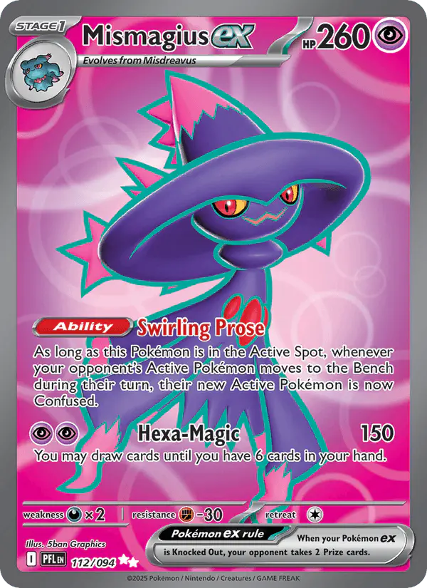 Carta Mismagius ex 112/094 de Phantasmal Flames