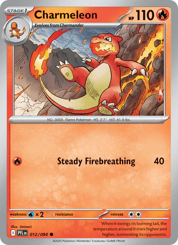 Carta Charmeleon 012/094 de Phantasmal Flames