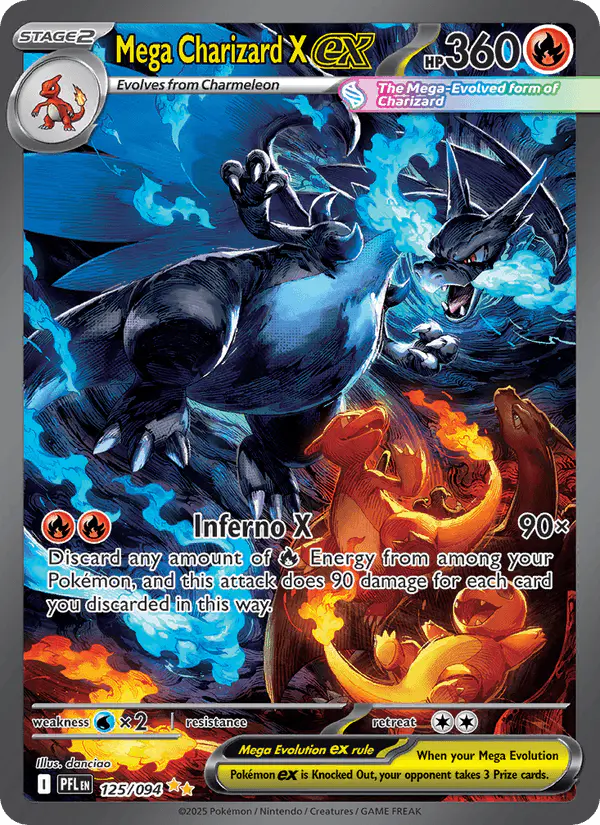 Carta Mega Charizard X ex 125/094 de Phantasmal Flames