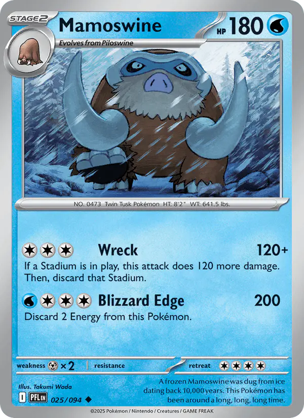 Carta Mamoswine 025/094 de Phantasmal Flames