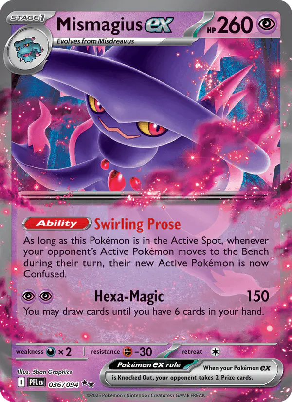 Carta Mismagius ex 036/094 de Phantasmal Flames
