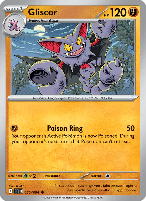 Carta Gliscor 050/094 de Phantasmal Flames