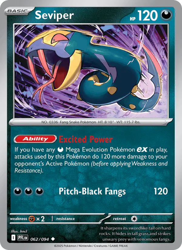Carta Seviper 062/094 de Phantasmal Flames