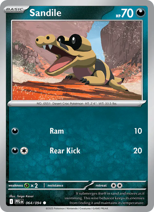 Carta Sandile 064/094 de Phantasmal Flames
