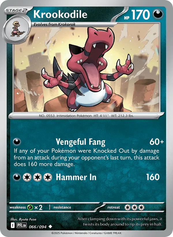 Carta Krookodile 066/094 de Phantasmal Flames