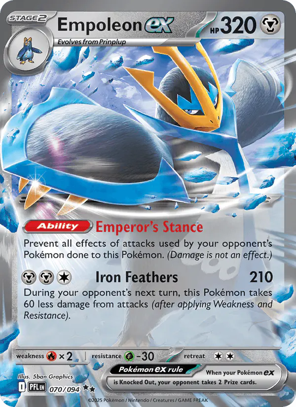 Carta Empoleon ex 070/094 de Phantasmal Flames