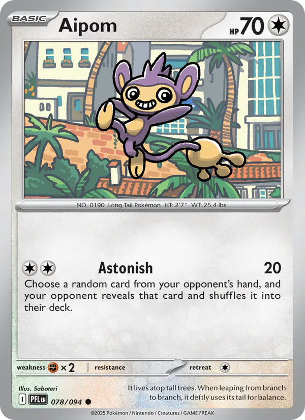 Carta Aipom 078/094 de Phantasmal Flames