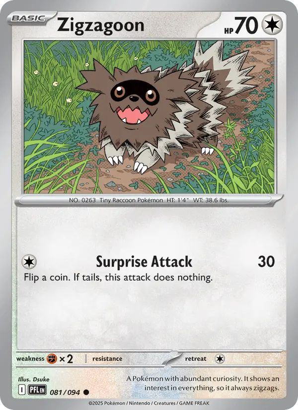 Carta Zigzagoon 081/094 de Phantasmal Flames