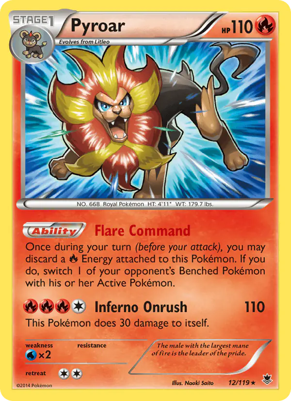 Carta Pyroar 12/119 de Phantom Forces