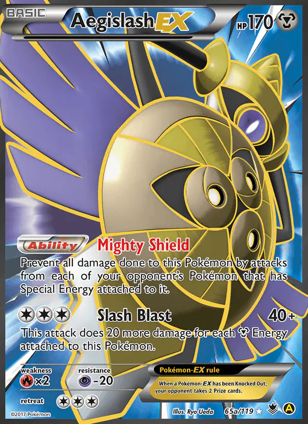 Carta Aegislash EX 65a de Phantom Forces