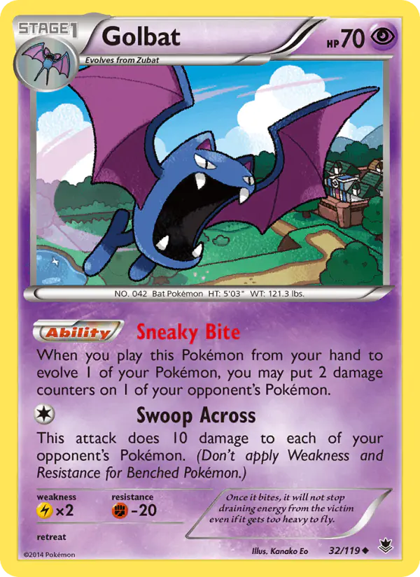 Carta Golbat 32/119 de Phantom Forces