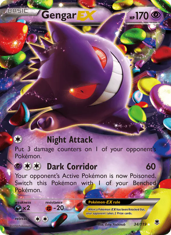 Carta Gengar EX 34/119 de Phantom Forces