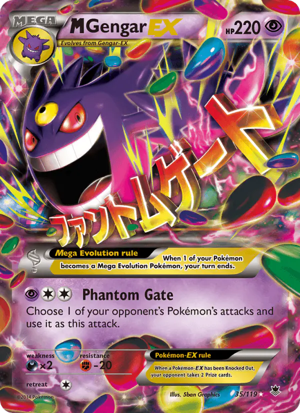 Carta M Gengar EX 35/119 de Phantom Forces
