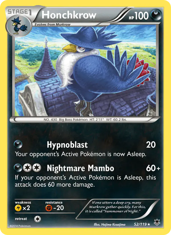 Carta Honchkrow 52/119 de Phantom Forces