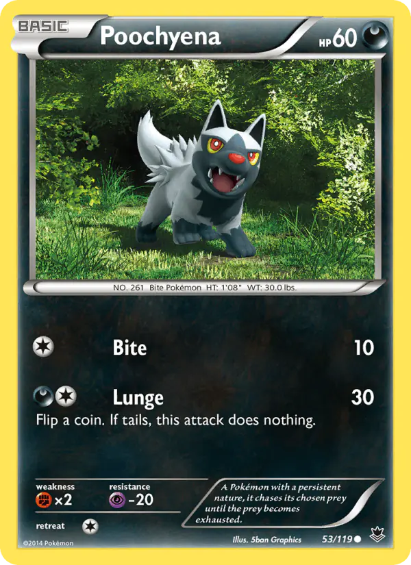 Carta Poochyena 53/119 de Phantom Forces