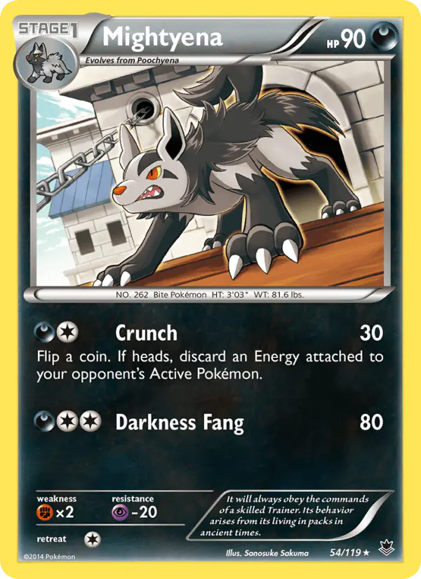 Carta Mightyena 54/119 de Phantom Forces