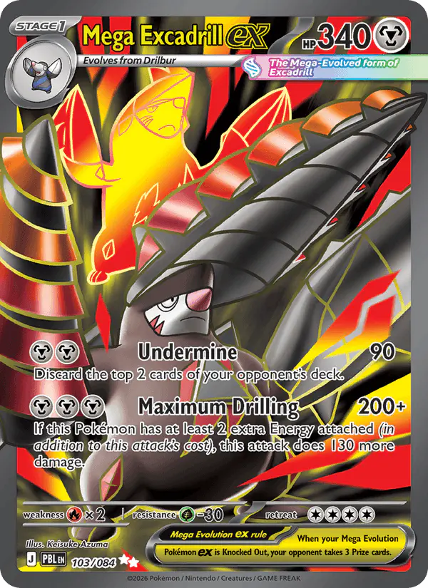 Carta Mega Excadrill ex 103/084 de Pitch Black