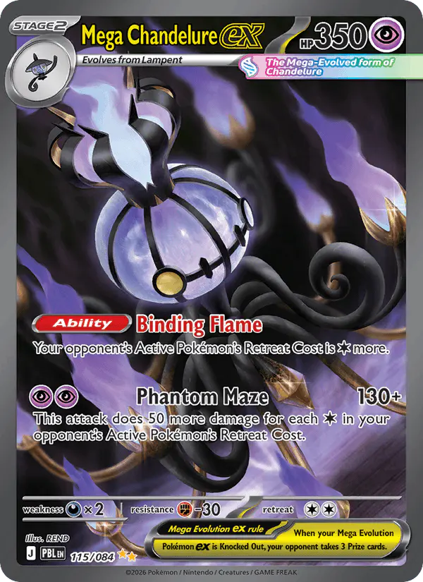 Carta Mega Chandelure ex 115/084 de Pitch Black