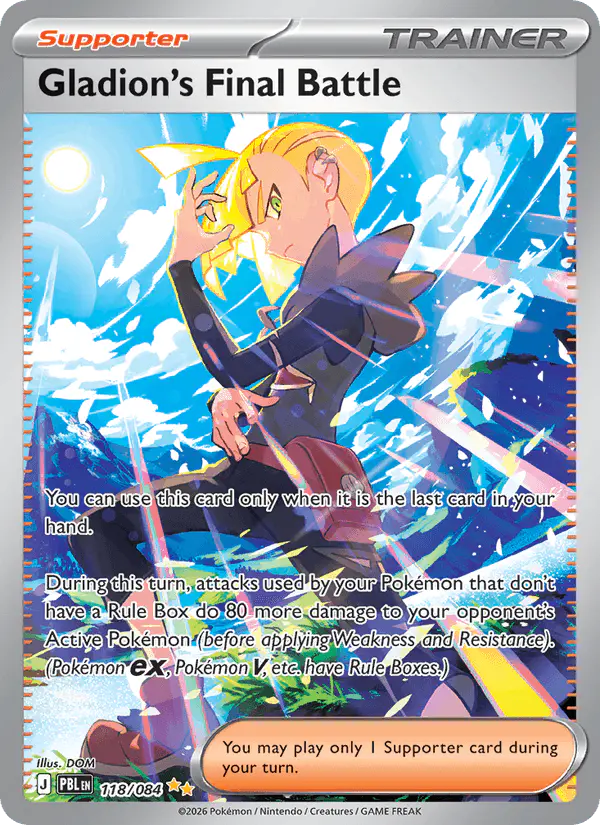 Carta Gladion's Final Battle 118/084 de Pitch Black