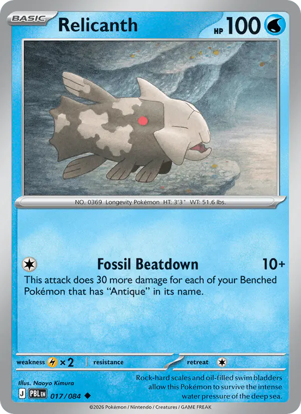 Carta Relicanth 017/084 de Pitch Black