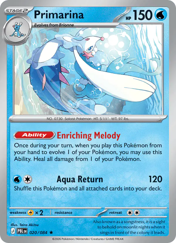 Carta Primarina 020/084 de Pitch Black