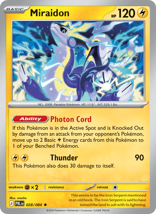 Carta Miraidon 028/084 de Pitch Black