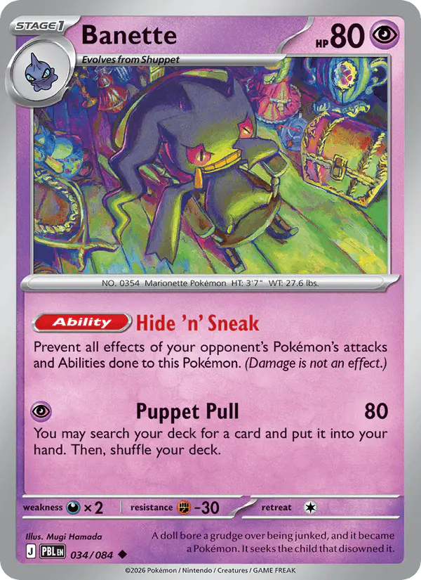 Carta Banette 034/084 de Pitch Black