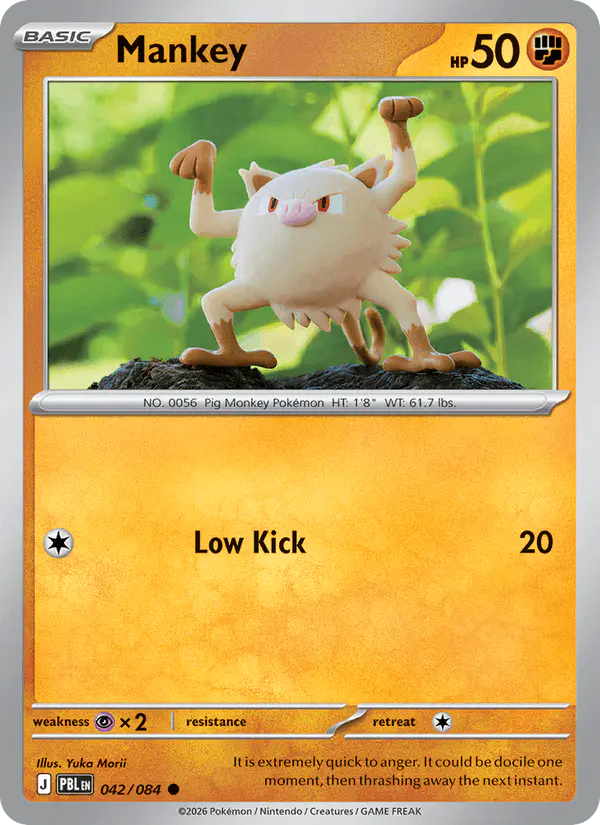 Carta Mankey 042/084 de Pitch Black