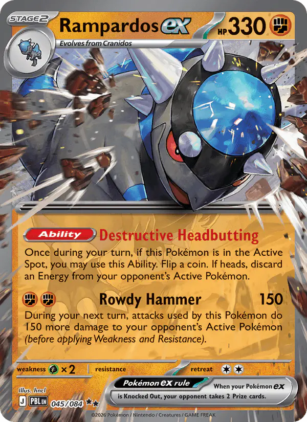 Carta Rampardos ex 045/084 de Pitch Black