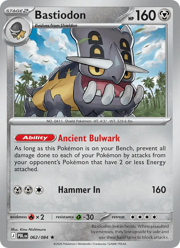 Carta Bastiodon 062/084 de Pitch Black