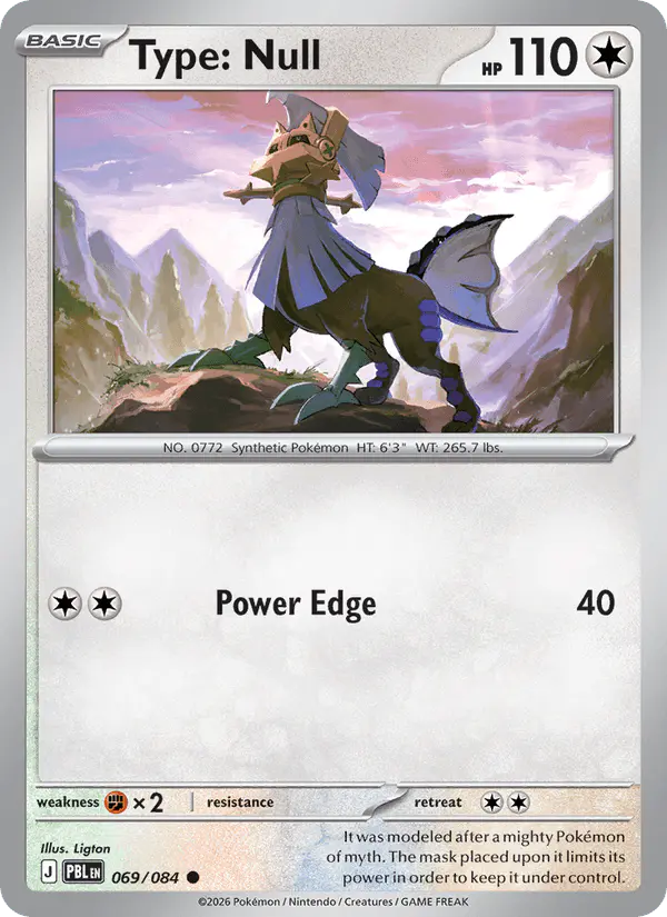 Carta Type: Null 069/084 de Pitch Black