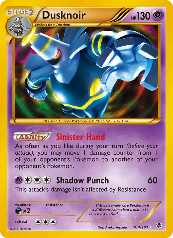 Carta Dusknoir 104/101 de Plasma Blast