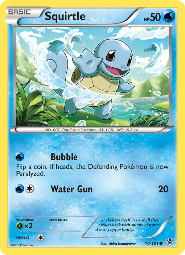 Carta Squirtle 14/101 de Plasma Blast