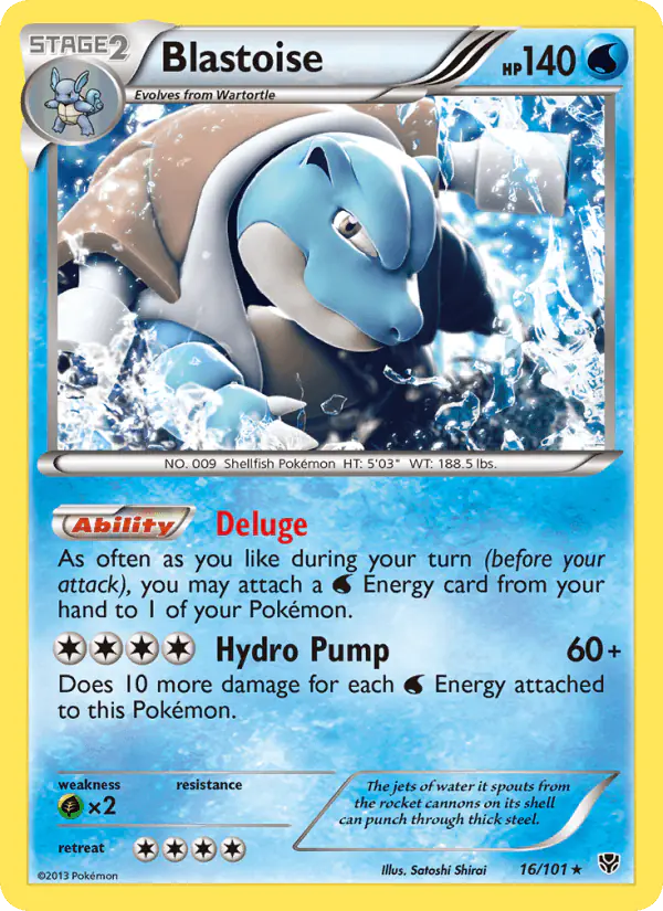 Carta Blastoise 16/101 de Plasma Blast